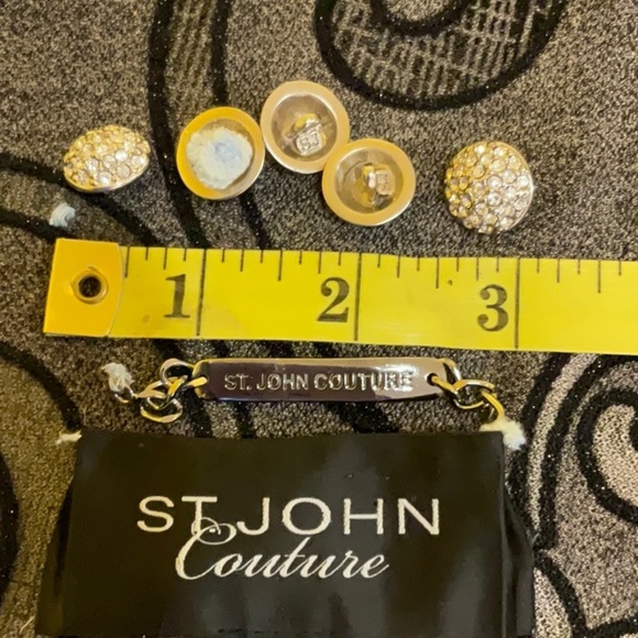 St. John Couture Rhinestone Buttons and Tags Replacements. - Picture 5 of 5
